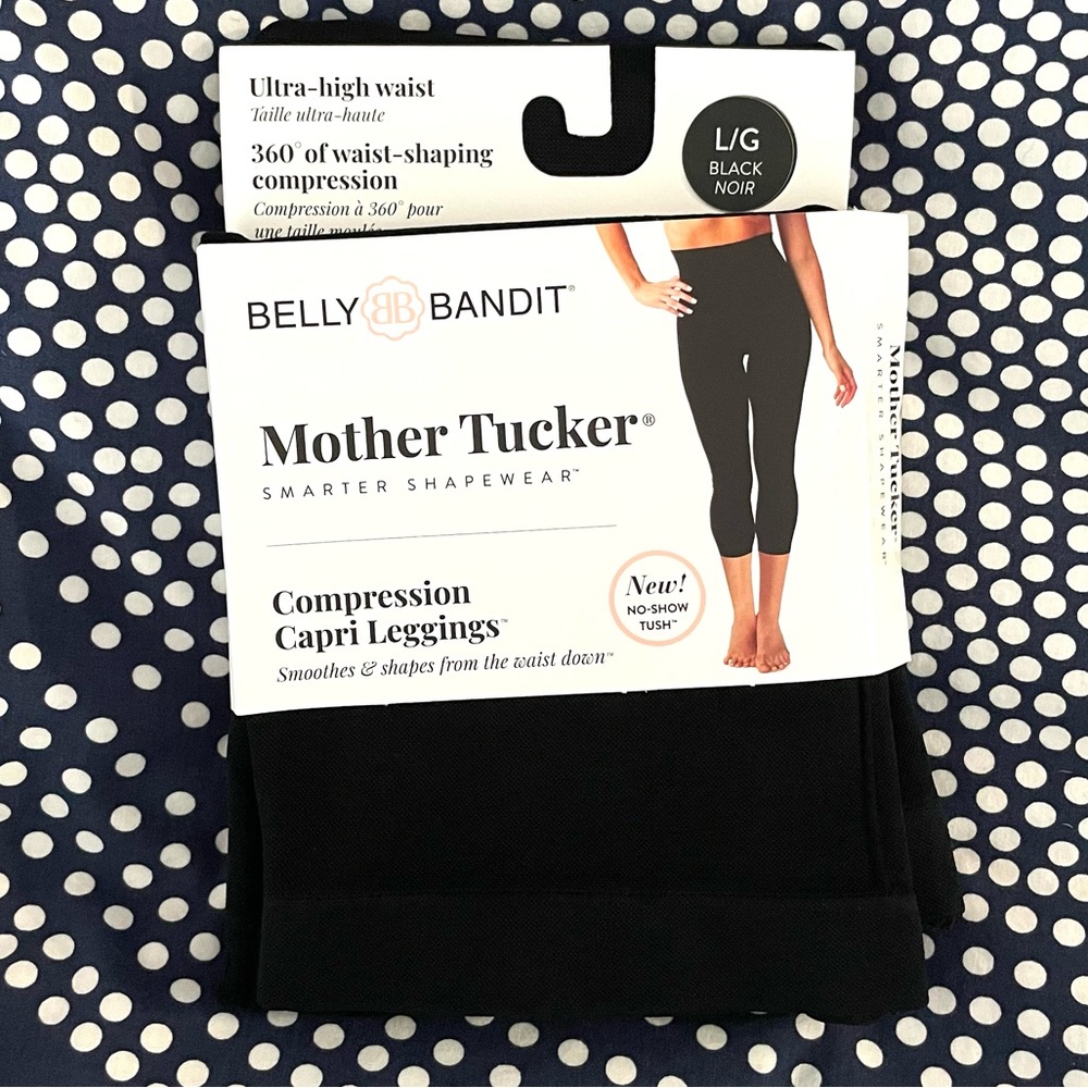 Belly Bandit “Mother Tucker” Ultra-High Waist Capri Leggings, Size L NWT